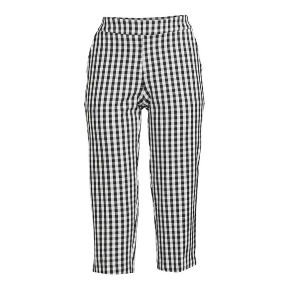 Time and Tru Pants - Time and Tru | NWOT Black Gingham Check Dressy Mid Rise Stretch Capri Pants